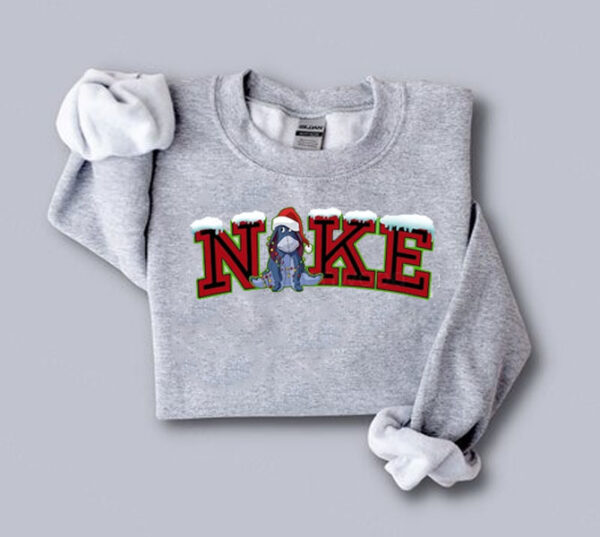 Iced Nike Santa Eeyore Winnie The Pooh Christmas Sweatshirt