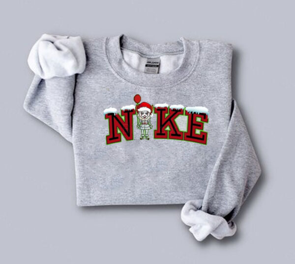 Iced Nike Santa Pennywise IT Christmas Sweatshirt Hoodie Tee