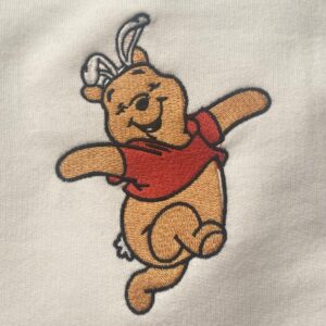 Easter Bunny Winnie the Pooh Embroidered Sweatshirt