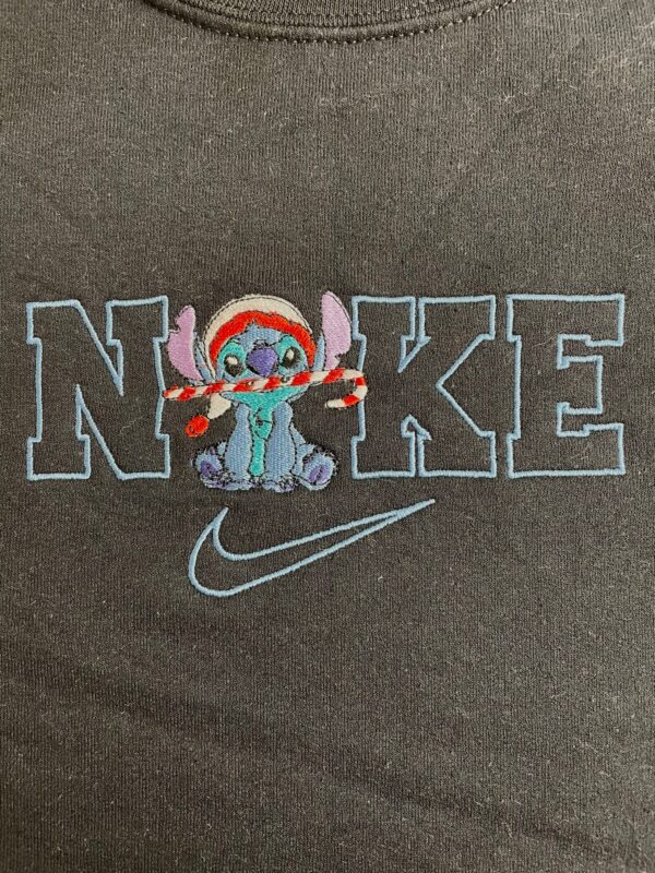 Stitch Nike Christmas Embroidered Sweatshirt Hoodie Tee