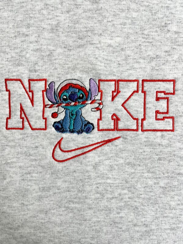 Stitch Nike Christmas Embroidered Sweatshirt Hoodie Tee