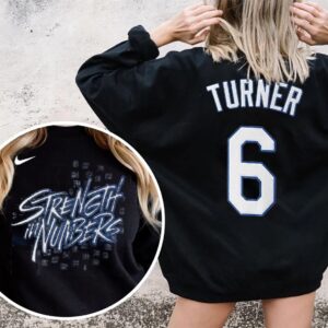 Strength Numbers Justin Turner Dodgers Baseball Sweatshirt