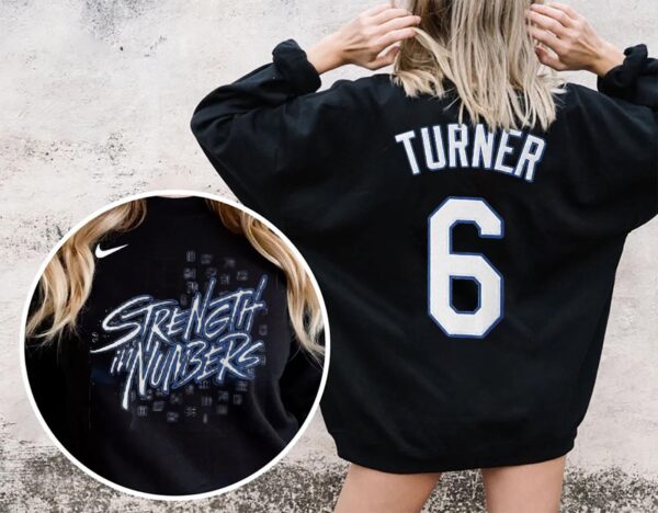 Strength Numbers Justin Turner Dodgers Baseball Sweatshirt