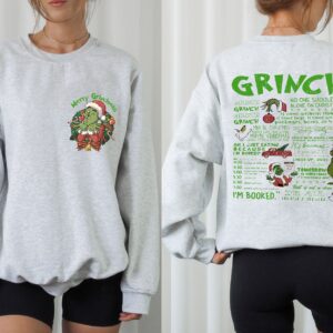 Vintage Merry Grinch Christmas 2 Sides Shirt