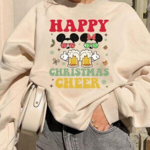 Vintage Mickey Minnie Happy Christmas Cheer Shirt