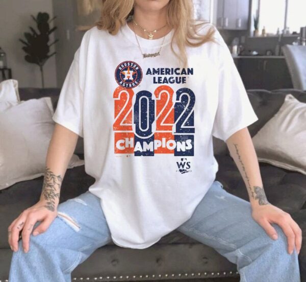 Vintage Houston 2022 American League Champions Sweatshirt Hoodie Tee