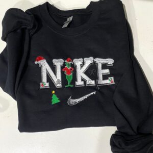 Snow Nike Grinch Christmas Sweatshirt Embroidered