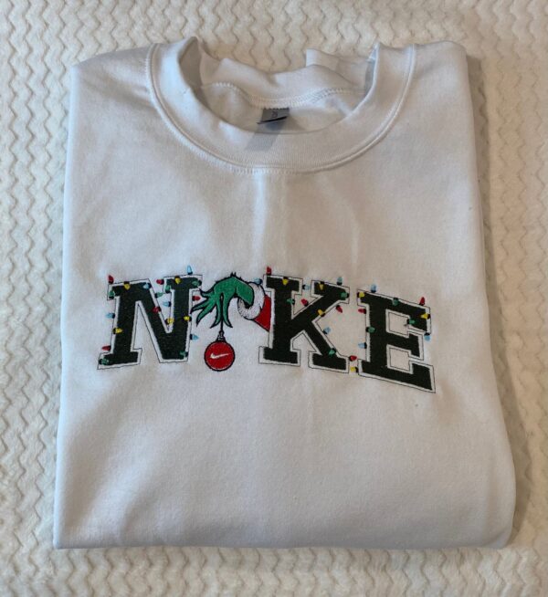 Nike Grinch Hand Christmas Sweatshirt Embroidered