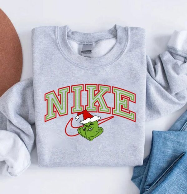 Vintage Christmas Santa Grinch Nike Sweatshirt