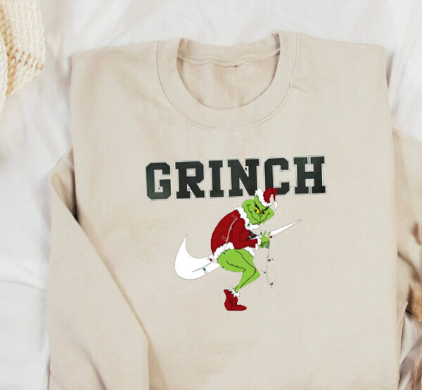 Light Grinch Sitting Nike Print Sweatshirt