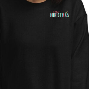 Merry Christmas Embroidered Sweatshirt