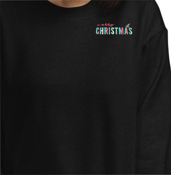 Merry Christmas Embroidered Sweatshirt