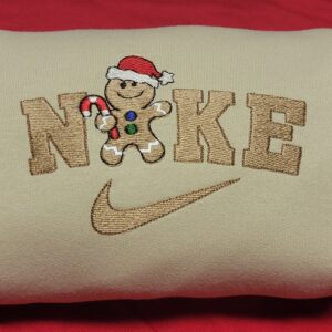 Nike Gingerbread Christmas Vintage Embroidered Sweatshirt