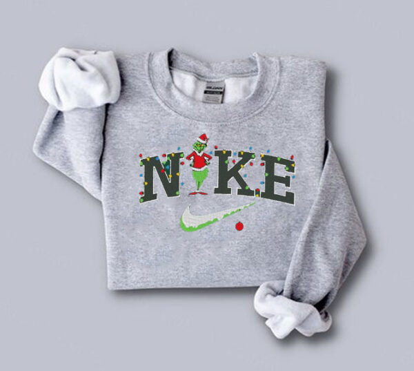 Nike Grinch Light Christmas Embroidered Sweatshirt