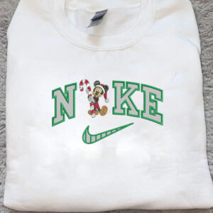 Nike Mickey Mouse Christmas Embroidery Sweatshirt Hoodie Tee