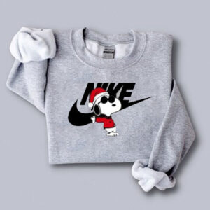 Nike Snoopy Wearing Cool Black Glasses Christmas Sweatshirt