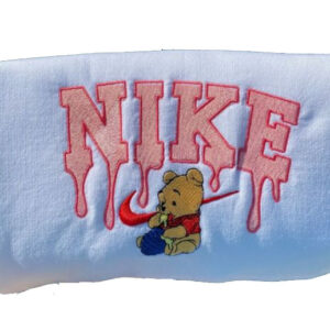 Pink Drip Nike Winnie the Pooh Embroidered Sweatshirt