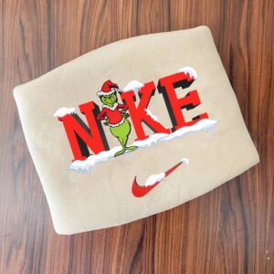 Print Snow Nike Grinch Christmas Sweatshirt