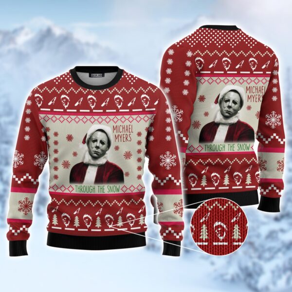 Santa Michael Myers Christmas Ugly Sweater