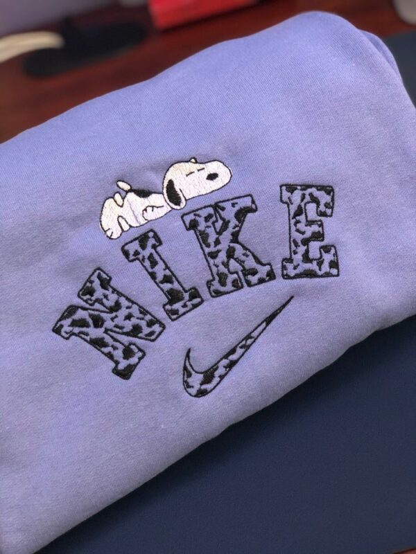 Sleepy Snoopy Cow Nike Embroidered Sweatshirt Hoodie Tee