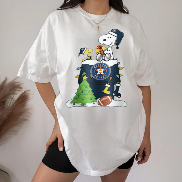 Snoopy Merry Christmas Houston Astros Shirt