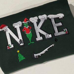 Snow Nike Grinch Christmas Sweatshirt Embroidered