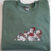 Mickey Main Street Tree Farm Embroidered Christmas Sweatshirt Hoodie