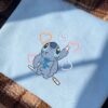 Stitch Drinking Coconut Embroidered Sweatshirt