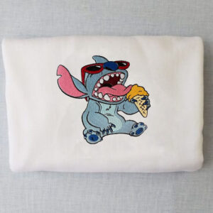 Stitch Ice Cream Bing Chilling Embroidered Sweatshirt