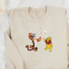 Santa Winnie the Pooh Embroidered Christmas Sweatshirt