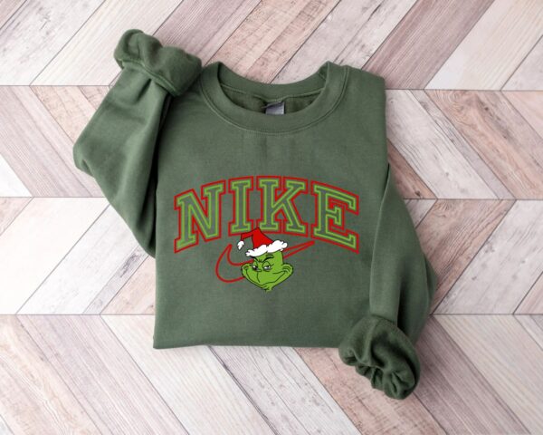 Vintage Christmas Santa Grinch Nike Sweatshirt