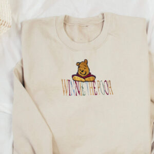 Vintage Colourful Winnie the Pooh Embroidered Sweatshirt