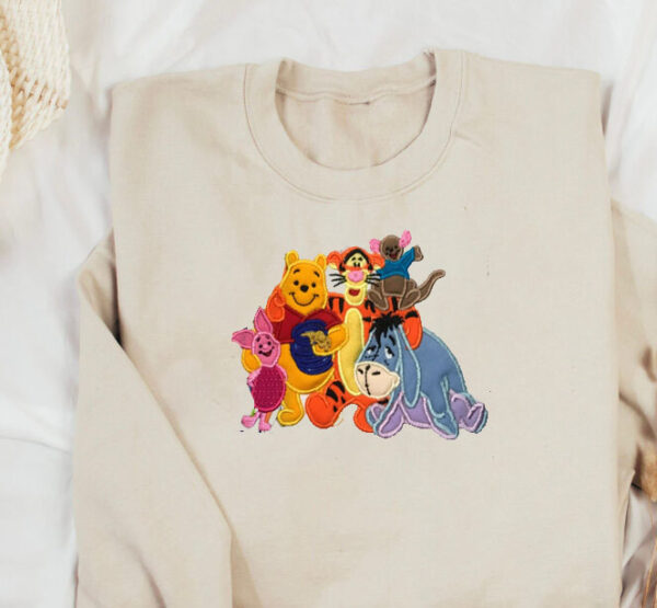 Vintage Embroidered Winnie The Pooh & Friends Sweatshirt