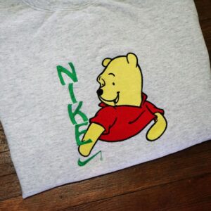 Vintage Embroidered Winnie The Pooh Looking Nike Hoodie Sweatshirt