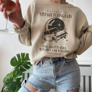 Vintage Flying Car Adventurous Witches And Wizards Shirt