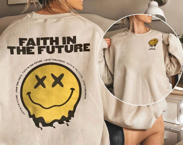 Vintage Louis Tomlinson Faith In The Future 2 Sides Sweatshirt