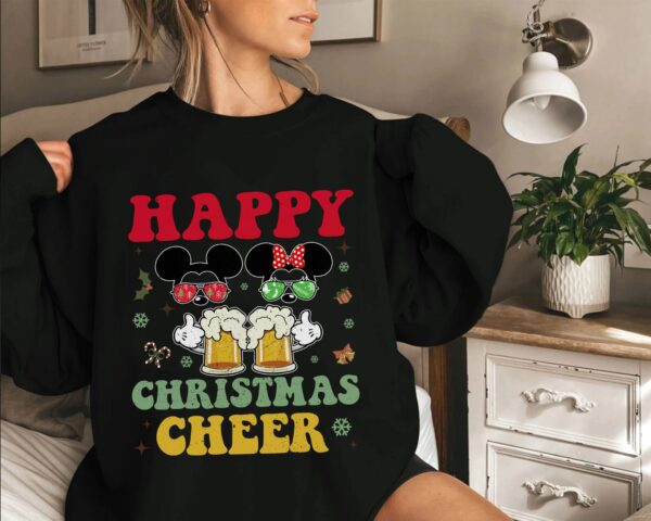 Vintage Mickey Minnie Happy Christmas Cheer Shirt