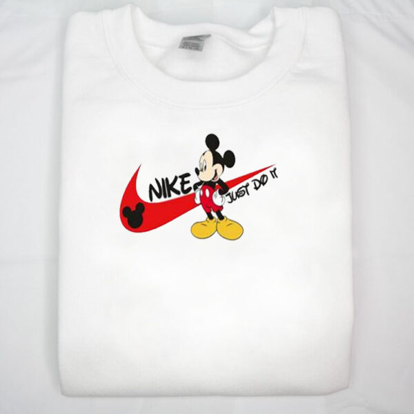 Vintage Nike Mickey Just Do It Print Sweatshirt Hoodie Tee