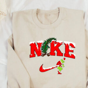 Vintage Nike Mix Tree Christmas Grinch Sweatshirt