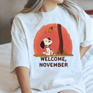 Vintage Snoopy Peanut Welcome November Fall Shirt