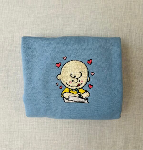 Charlie Brown Valentines Day Embroidered Sweatshirt