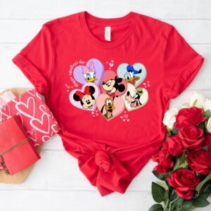 Disney Valentines Day Mickey and Friends Heart Shirt