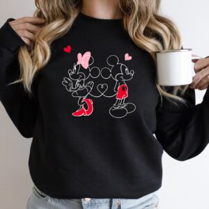 Valentines Day Couple Love Mickey Minnie Sweatshirt