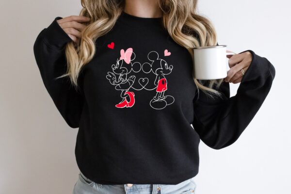 Valentines Day Couple Love Mickey Minnie Sweatshirt