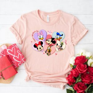 Disney Valentines Day Mickey and Friends Heart Shirt