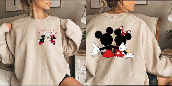 Love Valentine Couple Mickey Minnie Sweatshirt Hoodie