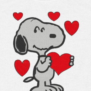 Valentines Day Snoopy Hearts Embroidered Sweatshirt