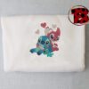 Cute Stitch Angel Valentine Embroidered Sweatshirt