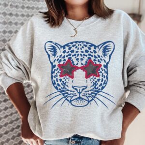 Blue And Red Jaguars Mascot Sweatshirt