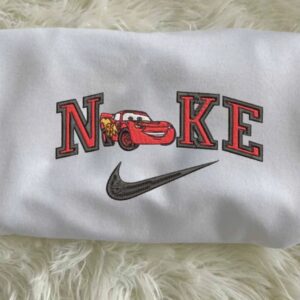 Cars Lightning Mcqueen Nike Sweatshirt Embroidery